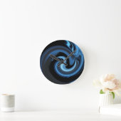 抽象芸術ブルーバード*パーソナライズ* ラウンド壁時計 (ホーム)