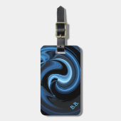 抽象芸術ブルーバード*パーソナライズ* ラゲッジタグ (正面縦)
