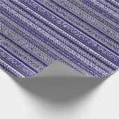 抽象芸術ブルーパターンモン包み紙 ラッピングペーパー (角)