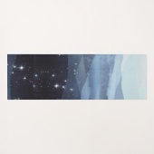 抽象芸術ブルーパーソナライズされた山脈 ヨガマット (裏面(横))