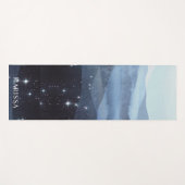 抽象芸術ブルーパーソナライズされた山脈 ヨガマット (正面(横))