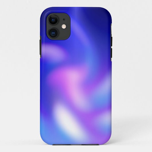 抽象芸術ブルーパープルぼやけフローラ Case-Mate iPhoneケース (裏面)