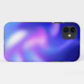 抽象芸術ブルーパープルぼやけフローラ Case-Mate iPhoneケース (裏面(横))
