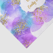 抽象芸術ブルーパープルアルコールインクアートパーソナライズされた 薄葉紙 (詳細)