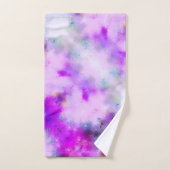 抽象芸術ブルーパープルモダンエレガントテンプレート バスタオルセット (ハンドタオル)
