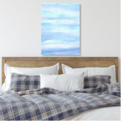 抽象芸術ブルーパープル海層水彩Canv キャンバスプリント (インサイチュ (寝室))