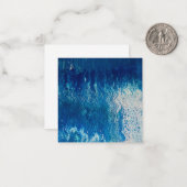 抽象芸術ブルーフラットノートカード ノートカード (正面/裏面インサイチュ)