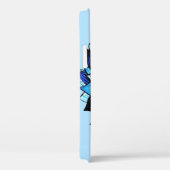 抽象芸術ブルーフラワーかわいらしフローラガーリー名 Case-Mate iPhoneケース (裏面 / 右)