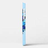 抽象芸術ブルーフラワーかわいらしフローラガーリー名 Case-Mate iPhoneケース (裏面 / 左)