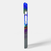 抽象芸術ブルーフローラブルー水色ポピー Case-Mate iPhoneケース (裏面 / 左)