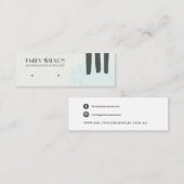 抽象芸術ブルーブラックセラミックスタッドイヤリングディスプレイ スキニー名刺 (正面/裏面)