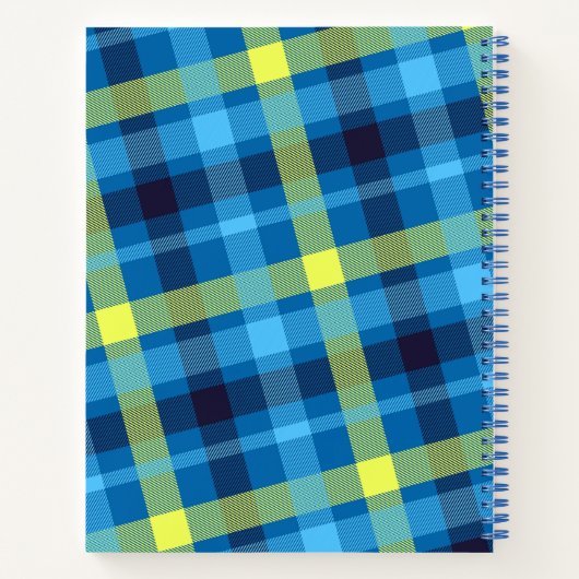 抽象芸術ブループレイドノートブック ノートブック (裏面)