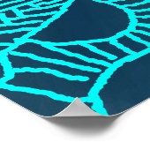 抽象芸術ブルーヘナスタイル ポスター (角)