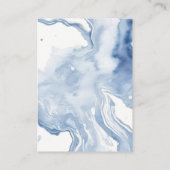 抽象芸術ブルーベージュコースタルブックス赤ちゃんシャワー エンクロージャーカード (裏面)