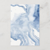 抽象芸術ブルーベージュシービーチ結婚式披露宴 エンクロージャーカード (裏面)