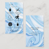 抽象芸術ブルーホログラフィックキャンドル気に 名刺 (正面/裏面)