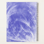 抽象芸術ブルーホワイトタンポポとホタル プランナー手帳 (裏面)