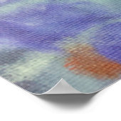 抽象芸術ブルーポスター ポスター (角)