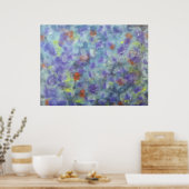 抽象芸術ブルーポスター ポスター (キッチン)