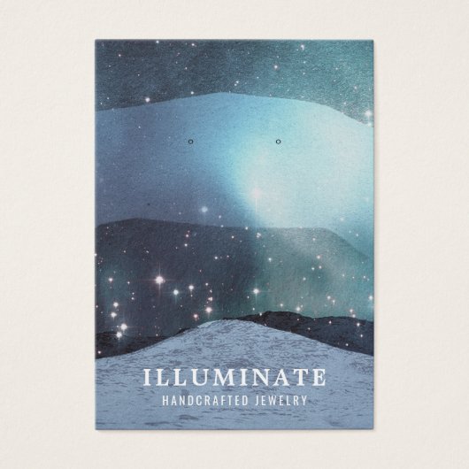 抽象芸術ブルーマウンテンズイヤリングディスプレイカード (正面)