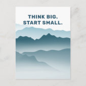 抽象芸術ブルーマウンテンズインスパイアランドスケープ引用文 ポストカード (正面)