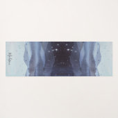 抽象芸術ブルーマウンテンズスターパーソナライズされた ヨガマット (裏面(横))