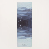 抽象芸術ブルーマウンテンズスターパーソナライズされた ヨガマット (裏面)