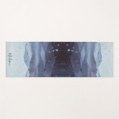 抽象芸術ブルーマウンテンズスターパーソナライズされた ヨガマット (正面(横))