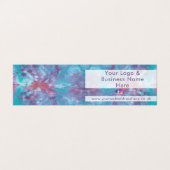 抽象芸術ブルーマーリング絞り染め効果 名刺 (外部フラット)