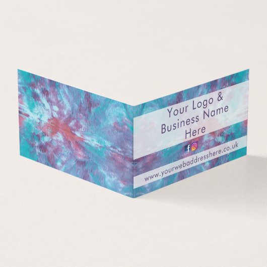 抽象芸術ブルーマーリング絞り染め効果 名刺 (外部)