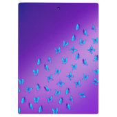 抽象芸術ブルームーンビームと蝶のクリップボード クリップボード (裏面)