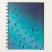抽象芸術ブルームーンビームと蝶 プランナー手帳 (正面)