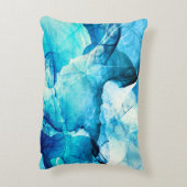 抽象芸術ブルーモーション：フラクタル合成。 アクセントクッション (裏面(縦))