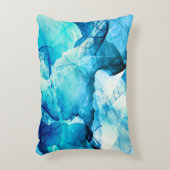 抽象芸術ブルーモーション：フラクタル合成。 アクセントクッション (正面(垂直))
