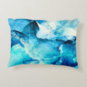 抽象芸術ブルーモーション：フラクタル合成。 アクセントクッション (裏面)