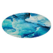 抽象芸術ブルーモーション：フラクタル合成。 カッティングボード (角)