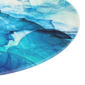 抽象芸術ブルーモーション：フラクタル合成。 カッティングボード (角)