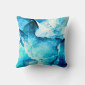 抽象芸術ブルーモーション：フラクタル合成。 クッション (裏面)