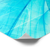 抽象芸術ブルーモーション:フラクタル合成。 ポスター (角)