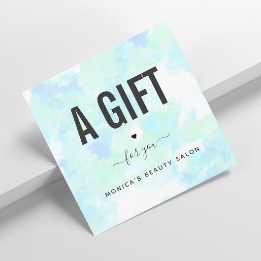 抽象芸術ブルーユニコーン絞り染め美しいサロンロゴ