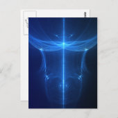 抽象芸術ブルーライトウェーブ ポストカード (正面/裏面)