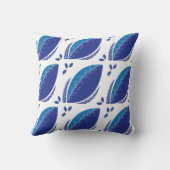 抽象芸術ブルーリーフ クッション (裏面)