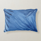 抽象芸術ブルーレイズ水の色絵画の変化 アクセントクッション (正面)