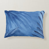 抽象芸術ブルーレイズ水の色絵画の変化 アクセントクッション (裏面)