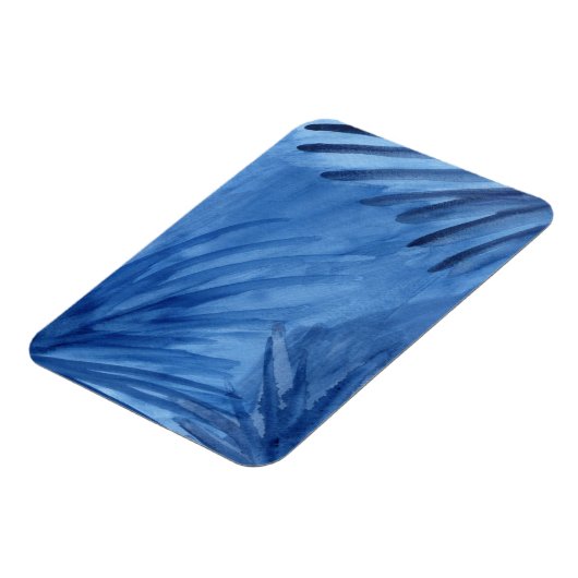 抽象芸術ブルーレイズ水の色絵画の変化 マグネット (左側)