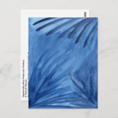 抽象芸術ブルーレイズ水絵画色のはがき ポストカード (正面/裏面)