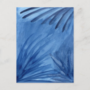 抽象芸術ブルーレイズ水絵画色のはがき ポストカード