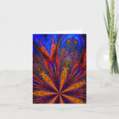 抽象芸術ブルーレッドカラーノートカード カード (正面)