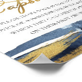 抽象芸術ブルー一周年記念タイムカプセル標識 ポスター (角)