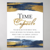 抽象芸術ブルー一周年記念タイムカプセル標識 ポスター (正面)